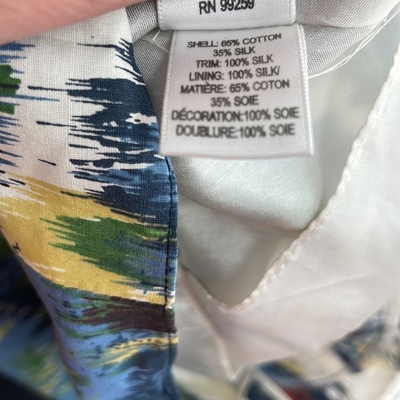 Vera Wang Lavender Label silk blend colorful tank top bow back sz xs - Picture 6 of 10